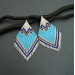 oversized blue beaded earrings