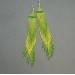 Long Beaded Earrings in Lime Green Gradient