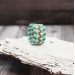 Turquoise Blue Beaded Ring