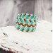 Turquoise blue beaded ring