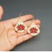 Christmas Flower Poinsettia Earrings