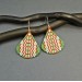 Forest Green Ethnic Beaded Earrings Drops 