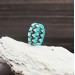Turquoise Brown Minimalist Beaded Ring