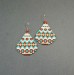 Cute Turquoise and Brown Boho Ornament Earrings