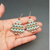 Cute Turquoise and Brown Boho Ornament Earrings