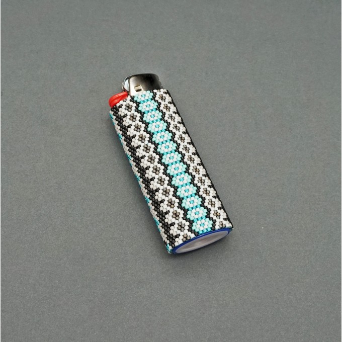 Turquoise Unique Design Beaded Lighter Cover