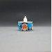 Beaded Candle Cover with LED Tea Light - Cute Christmas Snowman
