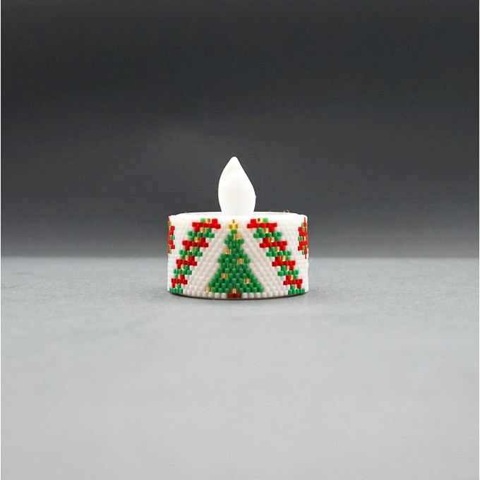 LED Candle Cover - Christmas Tree and Poinsettia
