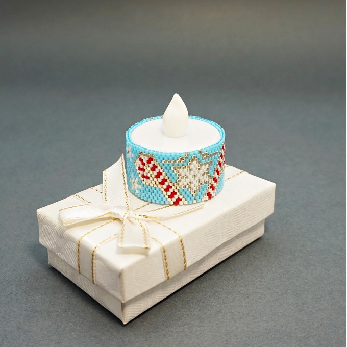 Led Candle Cover - Christmas Snowflakes and Candy