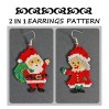 Santa Claus Beaded Earrings Pattern