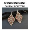 Ethnic Ornaments Diamond-Shaped Earrings Pattern