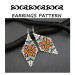 White new design earrings pattern beading brick stitch