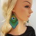Peacock Feather Fringe Beaded Earrings Pattern