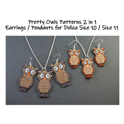 Owl Beaded Jewelry - Cute Earring and Pendant Patterns