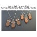 Owl earrings pendant pattern beading brick stitch