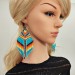 Native Inspired Turquoise Beaded Fringe Earrings Pattern