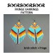 Turquoise Beaded Earrings Pattern Brick Stitch