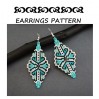 Turquoise geometric beaded earrings pattern
