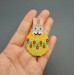 Easter Bunny in Egg Brick Stitch Beading Pattern
