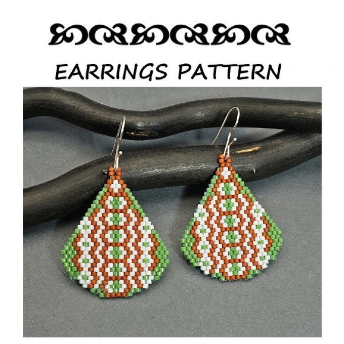 Boho Style Beaded earrings pattern