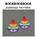 Rainbow Christmas Snowflakes Beaded earrings pattern