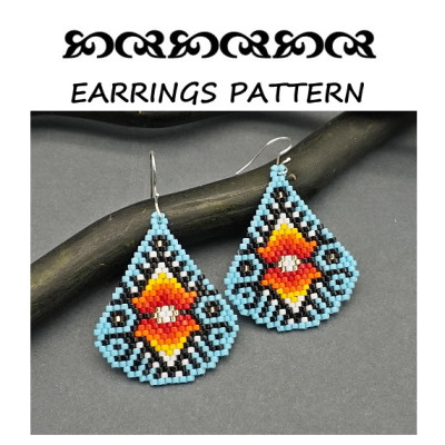 Ethnic Fusion Beaded Earrings Pattern
