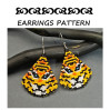 Beaded Tiger Drop Earrings Pattern