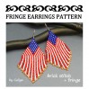 American Flag Fringe Bead Earrings Pattern