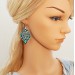 Turquoise Tribal Earrings Pattern for Beading