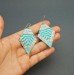 Mint Turquoise White Beaded Earrings Pattern