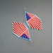 American Flag Long Beaded Earrings Pattern