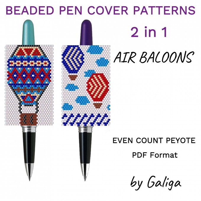 Pen cover pattern Air baloons