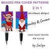 Bead Pen Wraps: Christmas Donkey and Gnome Design