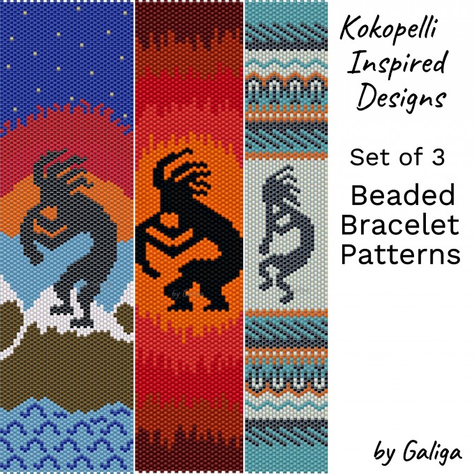 Kokopelli Beaded Bracelets Peyote