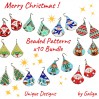 Earrings patterns set of 10 christmas