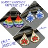 Christmas Beaded Earrings Patterns Set of 3