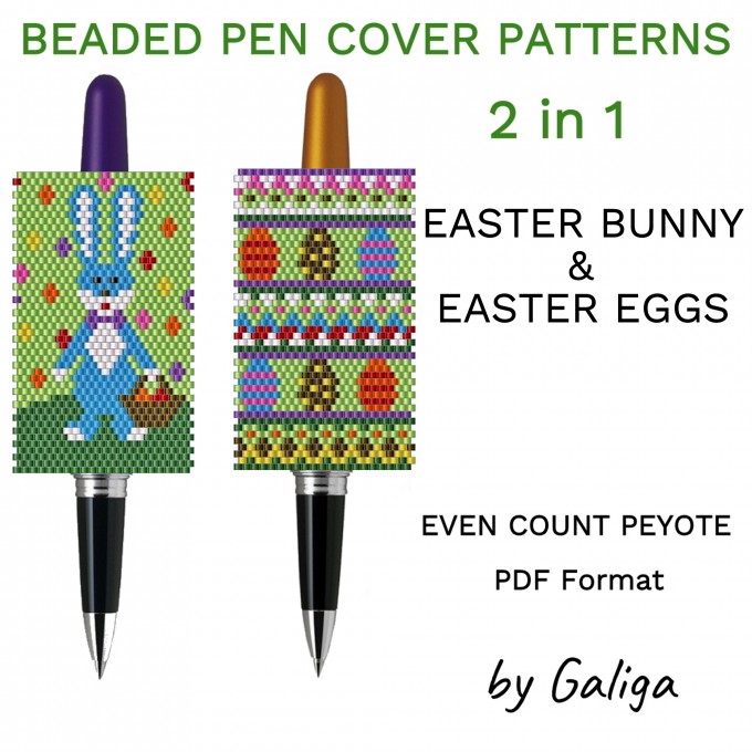 Pen cover pattern Easter bunny