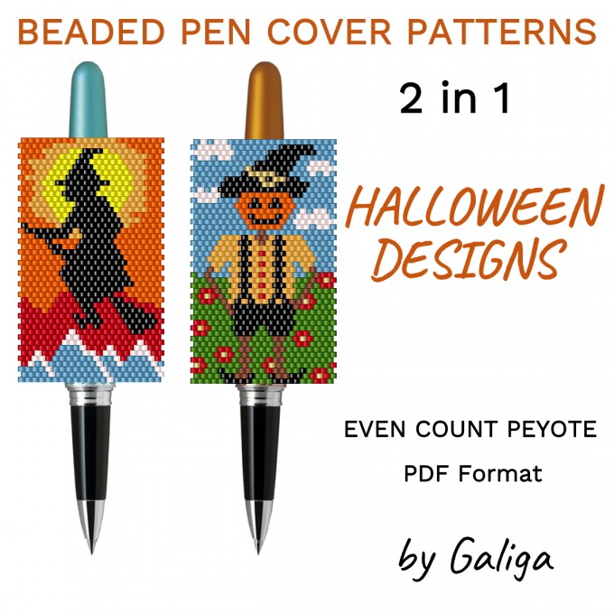 Pen Wrap Patterns Witch and Scarecrow