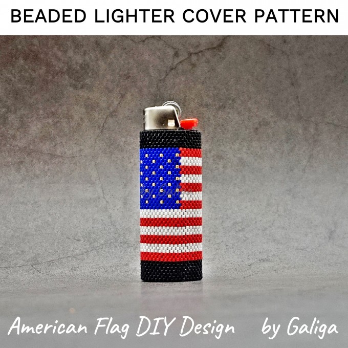 American Flag Lighter Cover Pattern DIY