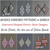 Brick Stitch Rhomb Earrings Patterns Set