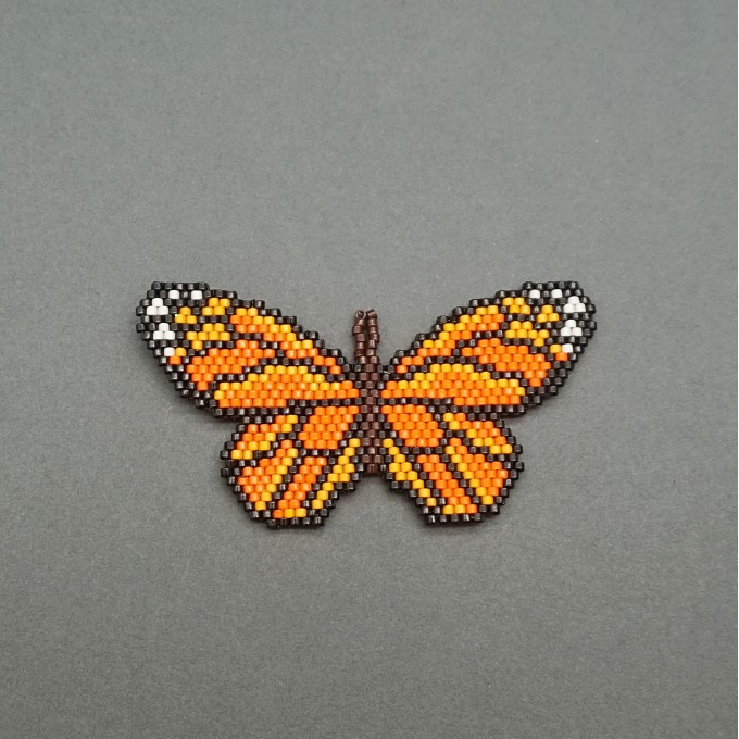 Beaded Monarch Butterfly Pattern for Jewelry and Accessories