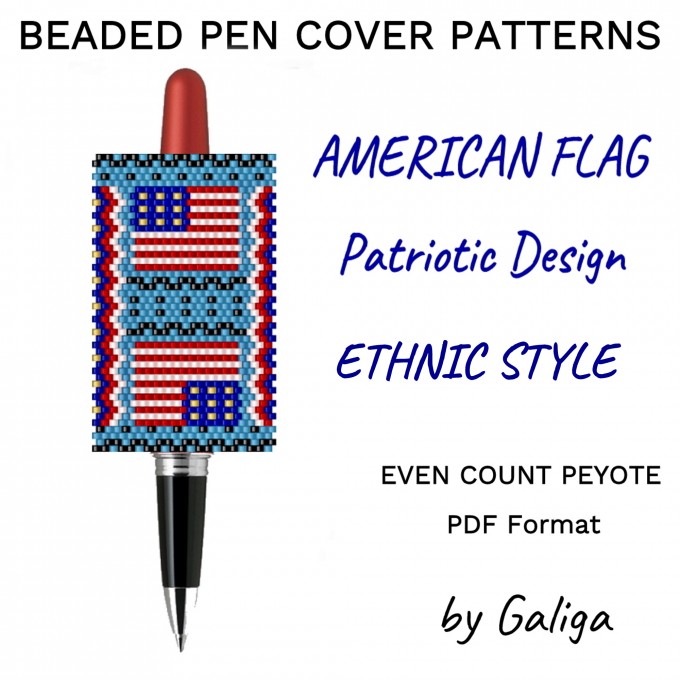 American Flag Pen Wrap Pattern DIY
