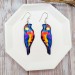 Colorful Finch Bird Earrings - Handcrafted Resin Jewelry