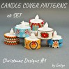Craft Festive Candle Covers: Beaded Candle Covers Set Christmas Designs