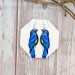 Blue Florida Scrub Jay Bird Earrings - Realistic Handcrafted