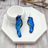 Blue Florida Scrub Jay Bird Earrings - Realistic Handcrafted