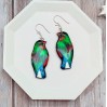 Cute Green Bird Earrings - Handcrafted