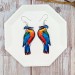 Colorful Turaco Bird Earrings - Handmade, Vibrant Bird Jewelry