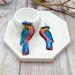 Colorful Turaco Bird Earrings - Handmade, Unique Bird Lover Jewelry