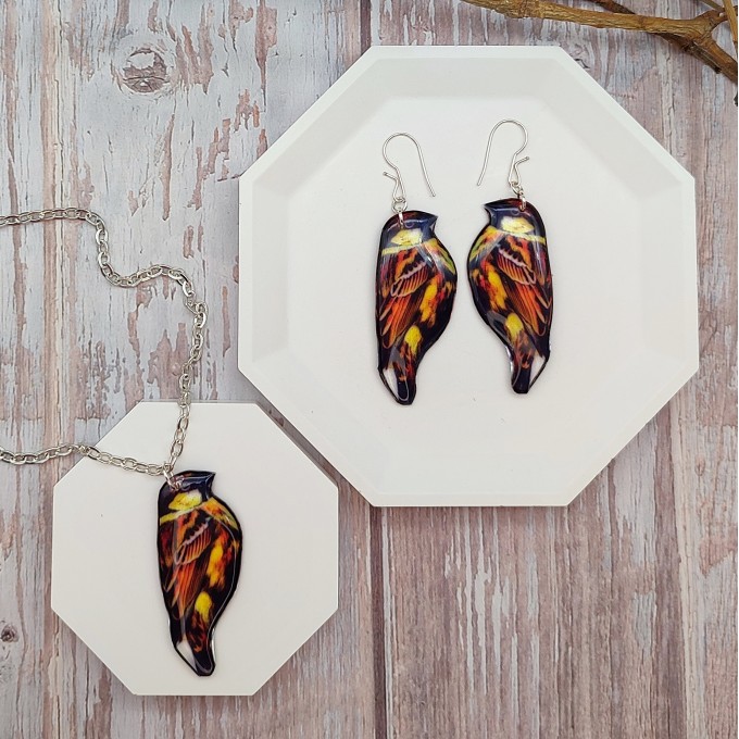 Handmade Sparrow Earrings - City Birds in Cottagecore and Boho Style